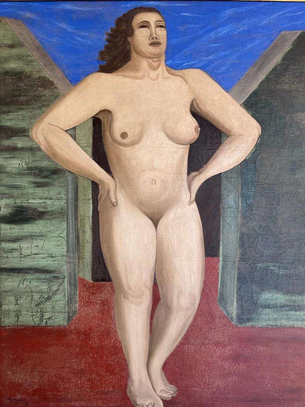 Mujer, óleo de Manuel Rodríguez Lozano