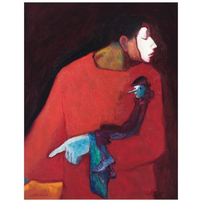 Mimo con Pinocho, obra de Alfredo Alcalde García (2017)