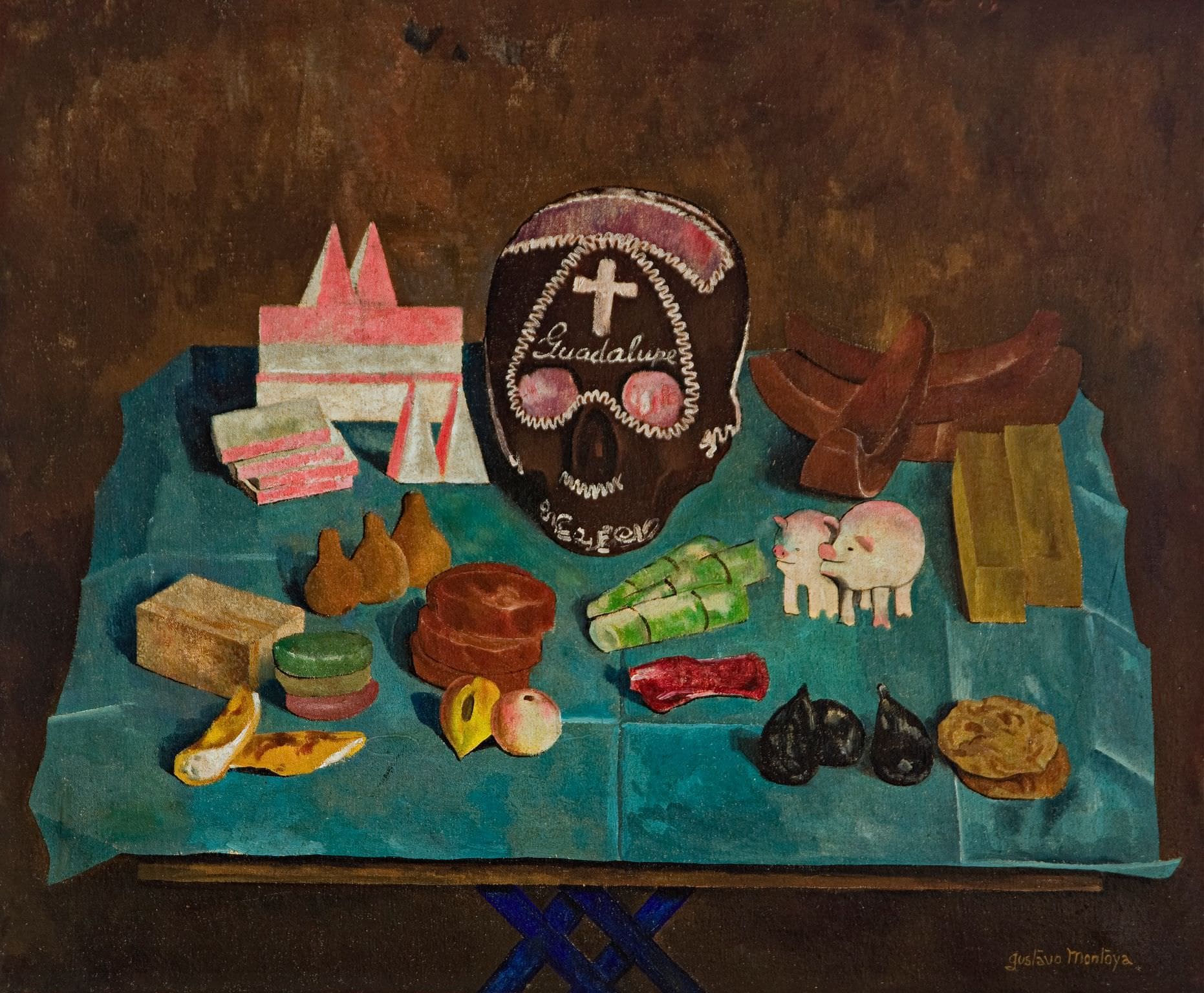 Altar de muertos, obra de Gustavo Montoya (s.f.)