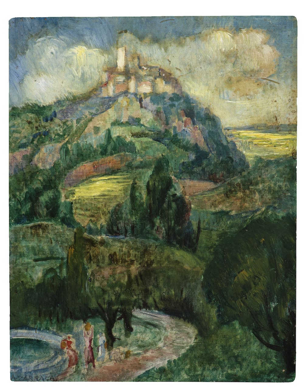 Mujeres en la Fuente, obra de Ángel Zárraga (1920)