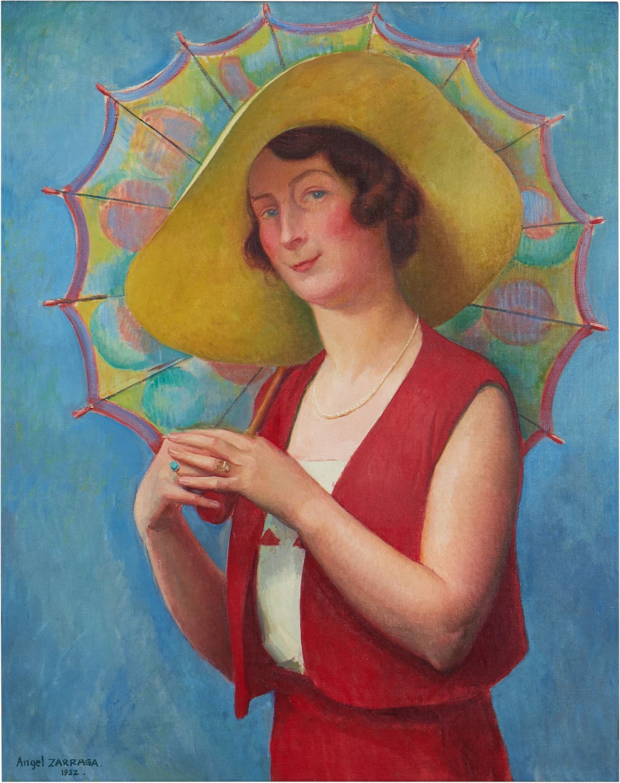 Jeune femme à l’ombrelle, obra de Ángel Zárraga (1932)