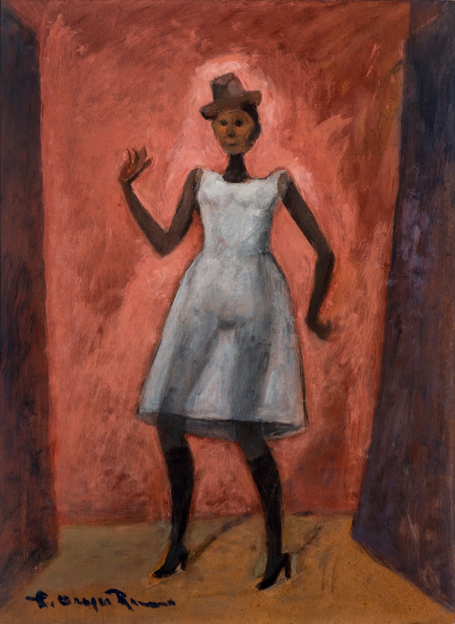 Bailarina con sombrero, obra de Carlos Orozco Romero (s.f)