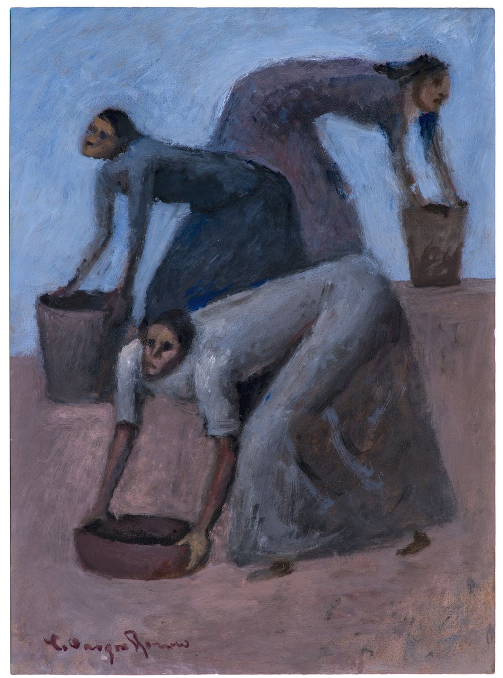 Las lavanderas, obra de Carlos Orozco Romero (1957)