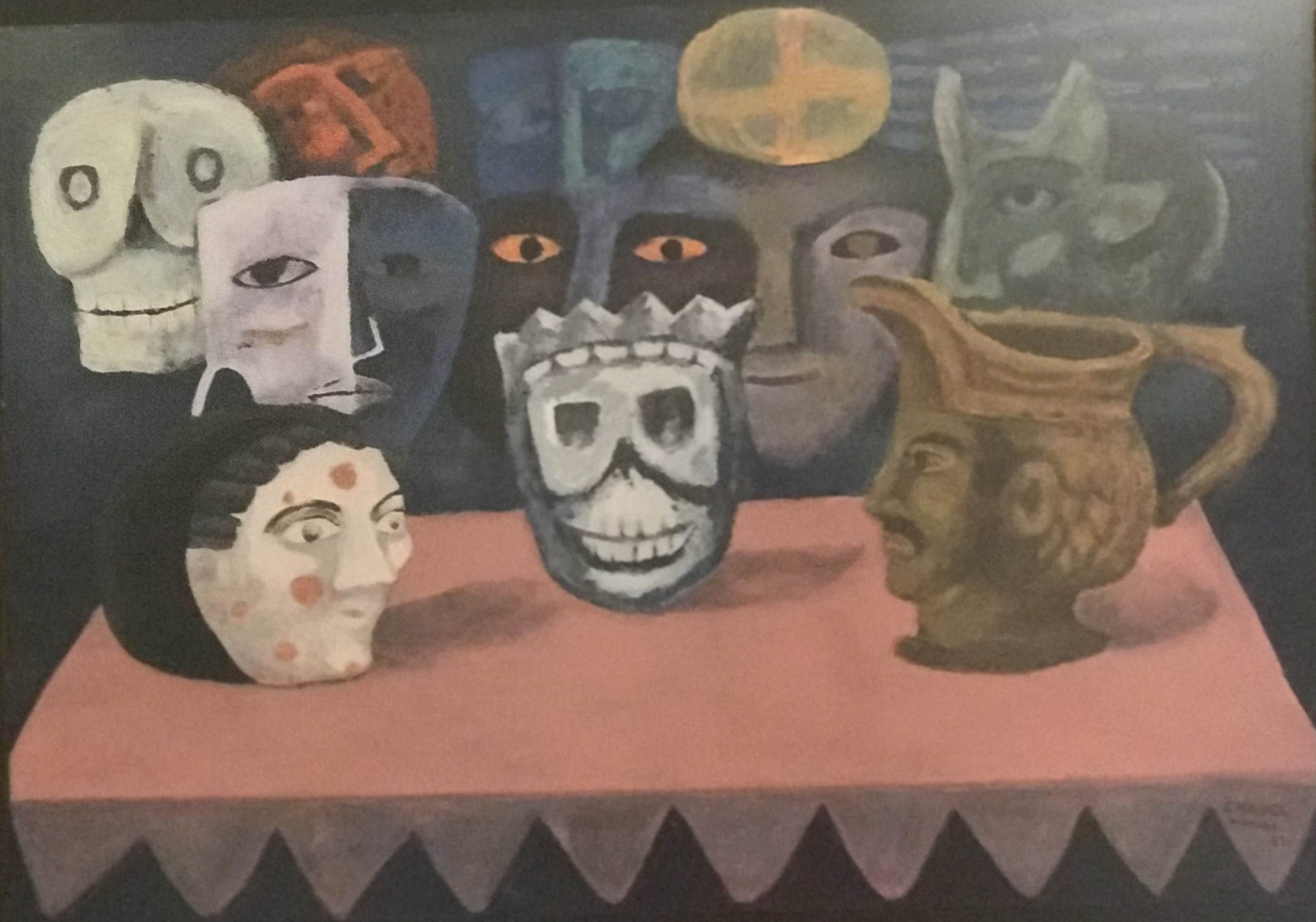 Caretas, obra de José Chávez Morado (1989)