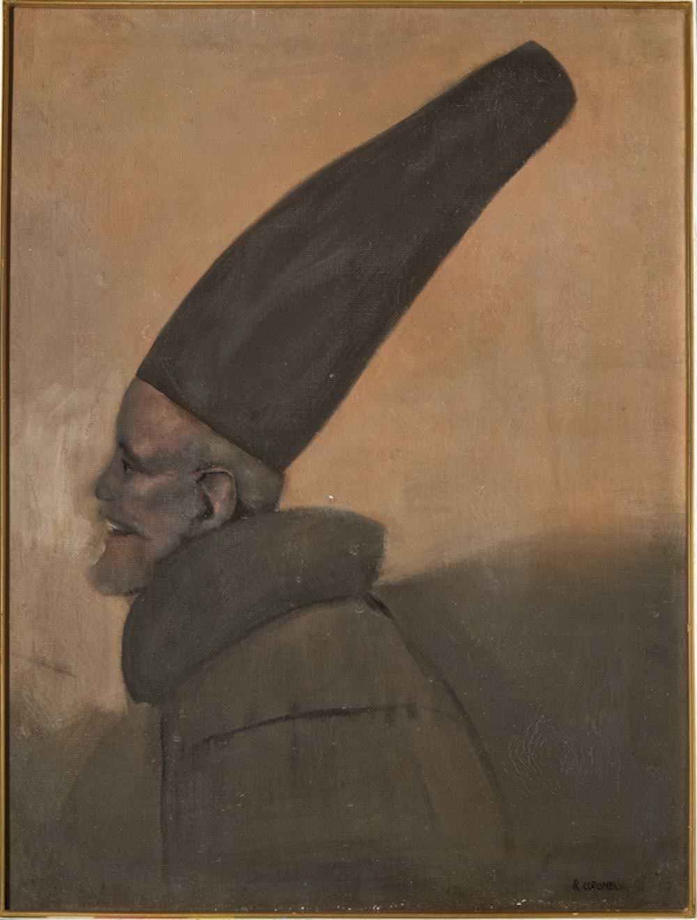 Personaje con sombrero, obra de Rafael Coronel (1967)