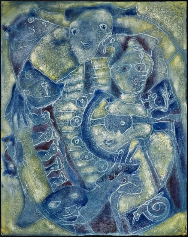 Pareja en la feria, obra de Javier Cruz (s.f.)