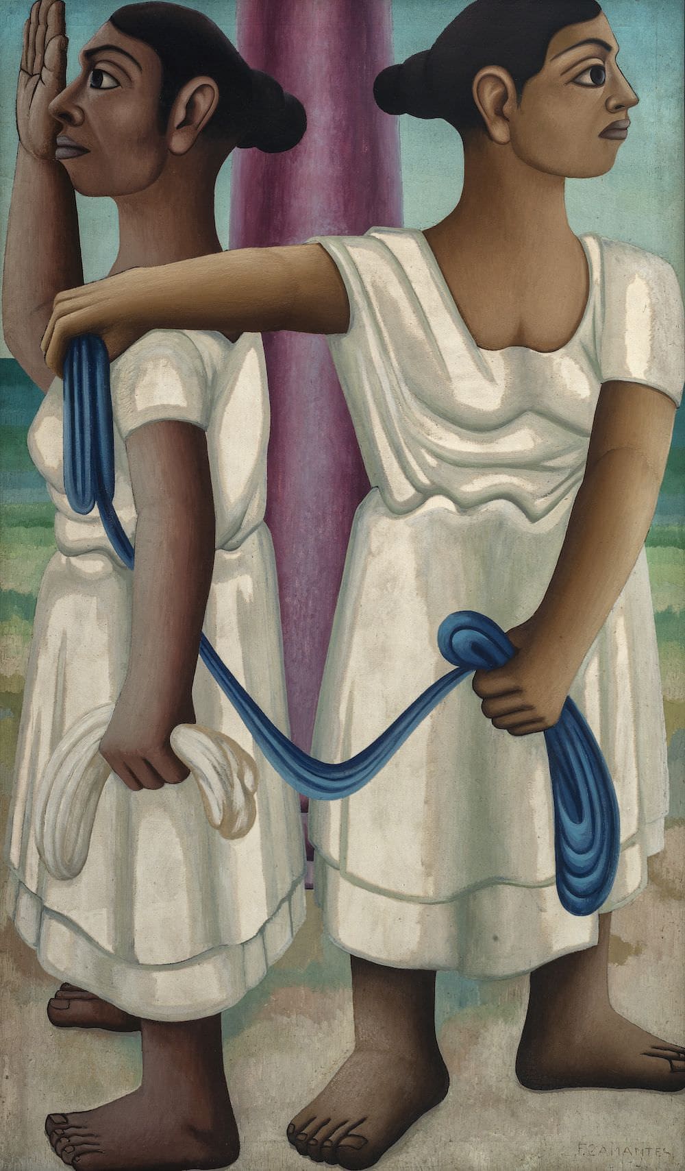 Dos mujeres mayas, obra de Francisco Dosamantes (1940)