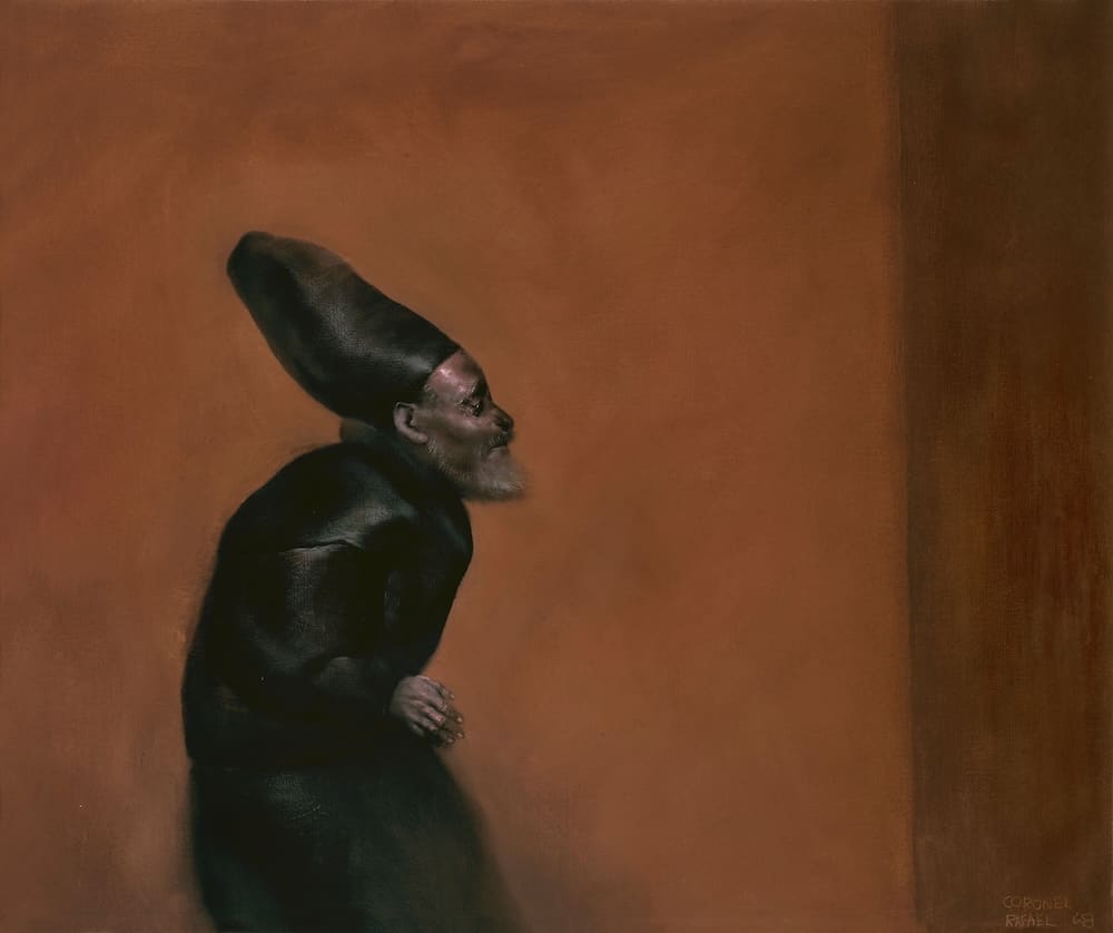 El viejo en el pasillo, obra de Rafael Coronel (1968)