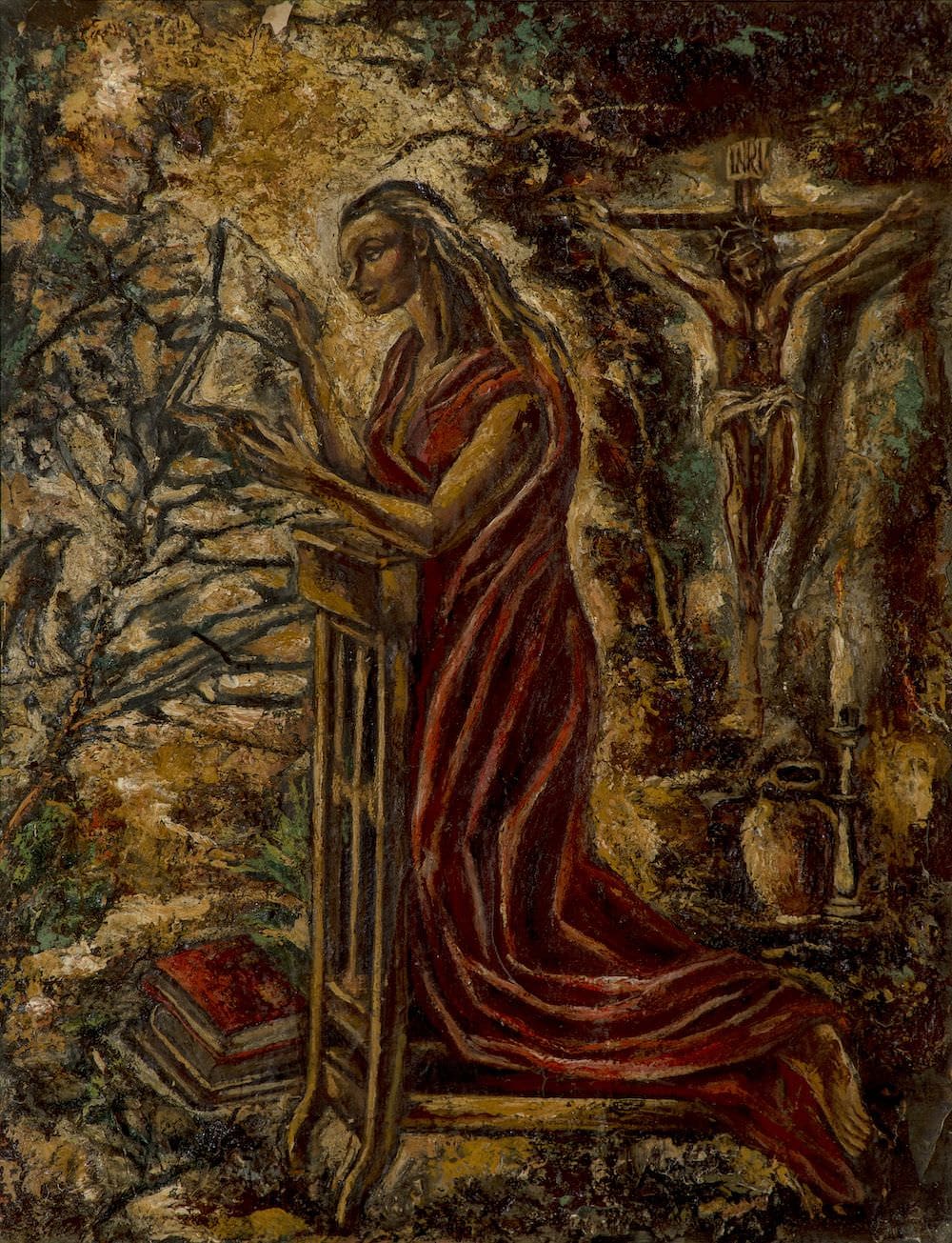 Eremita en el triunfo de la muerte, obra de Federico Cantú (s.f.)