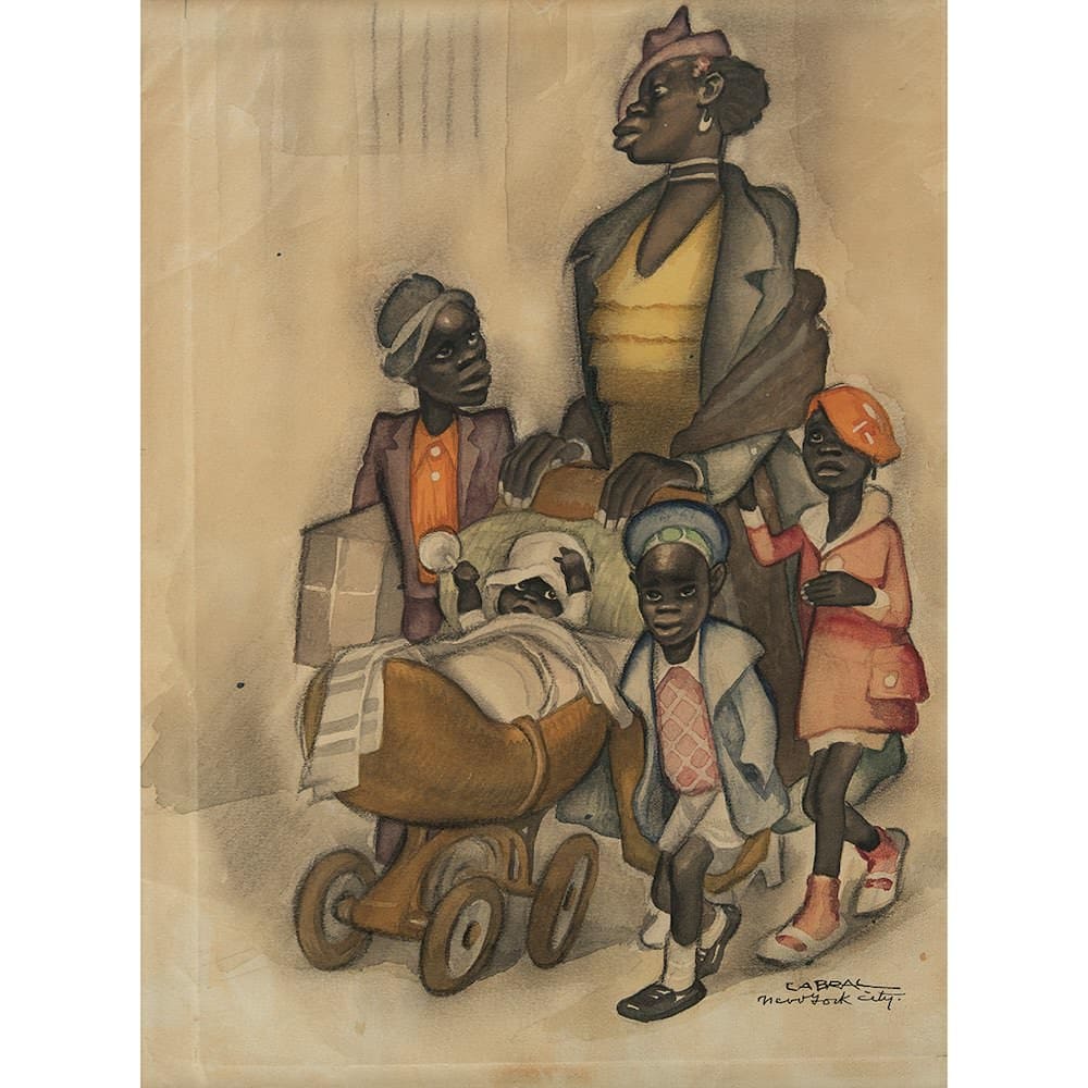 Paseando, obra de Ernesto Cabral (s.f.)