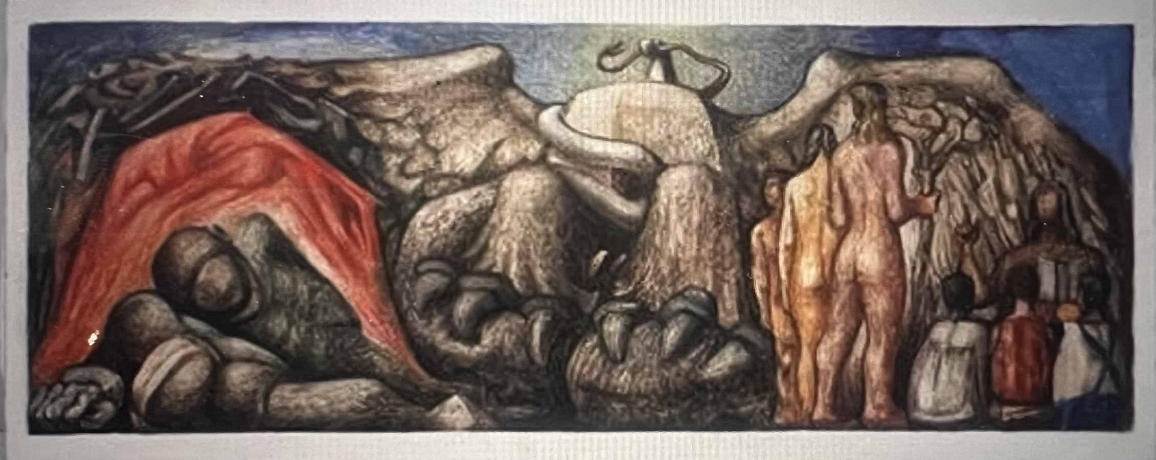 Primer anteproyecto mural del Seguro Social, obra de Jorge González Camarena (1949- 1950)