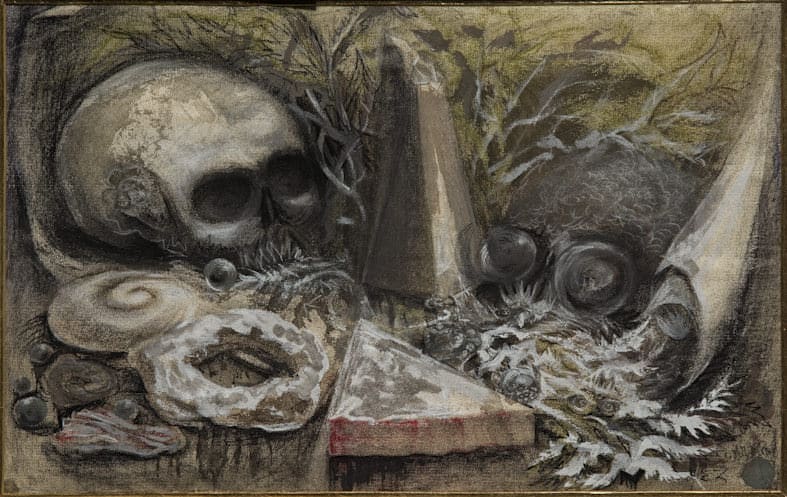 Ofrenda con calavera, obra de Manuel González Serrano (1950-1952)