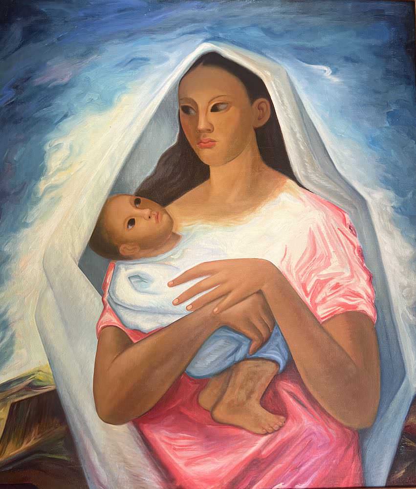 Madre niño, obra de Jesús Guerrero Galván (s.f.)
