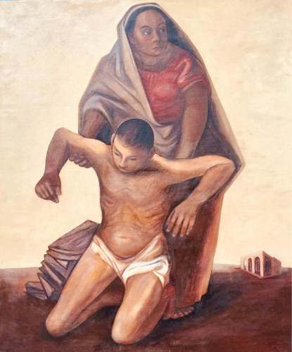 Madre e hijo, obra de Jesús Guerrero Galván (s.f.)