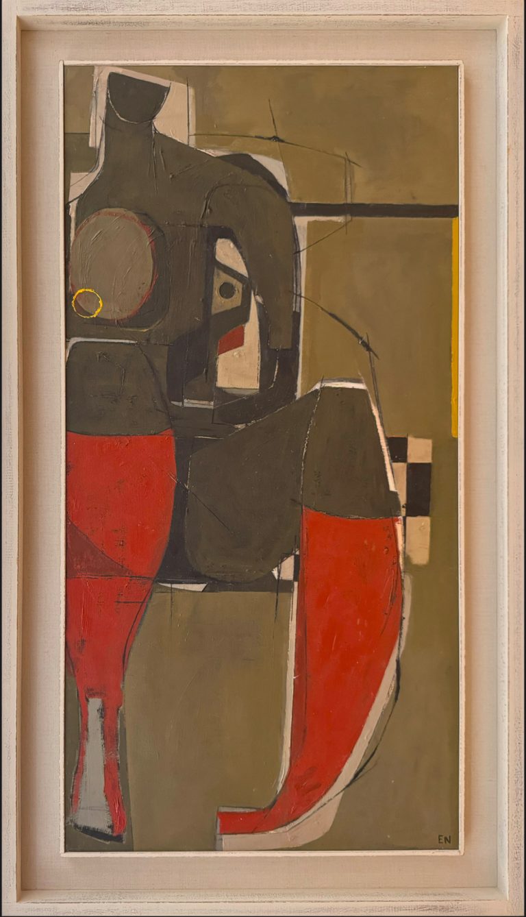 Seated Nude with Red Socks, obra de Elizabeth Neville (S.f)