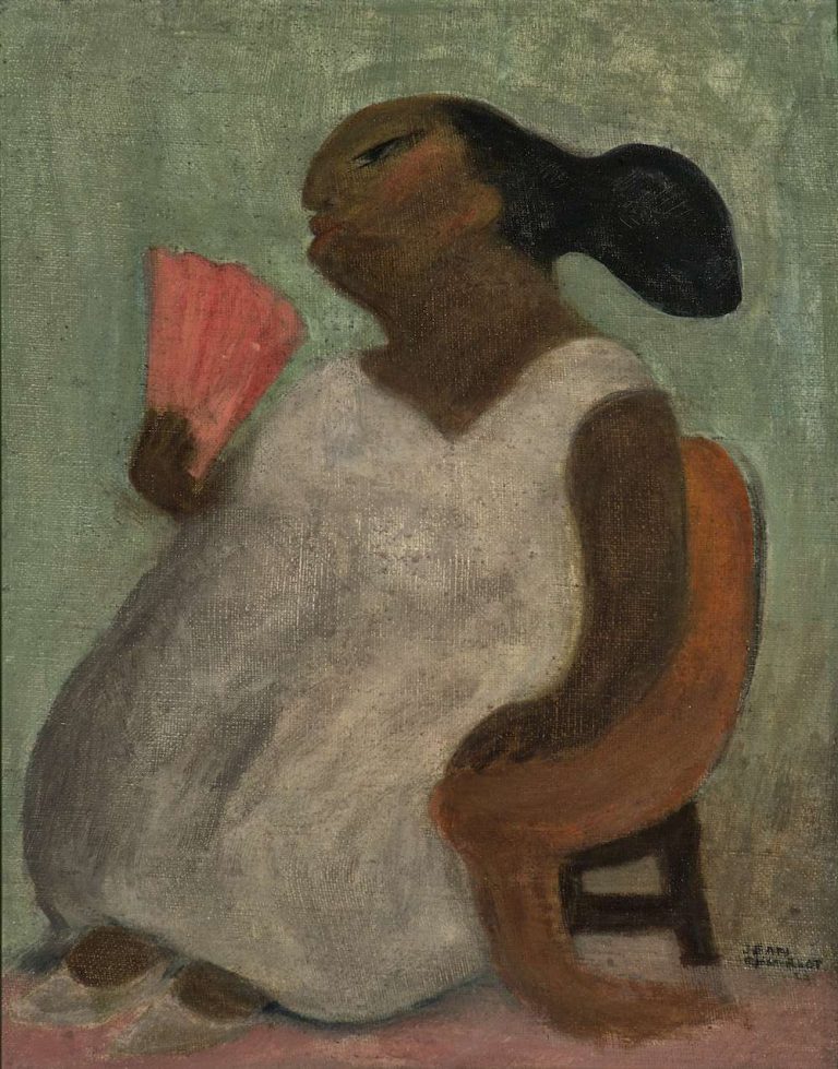 Yucateca con abanico, obra de Jean Charlot (1925)