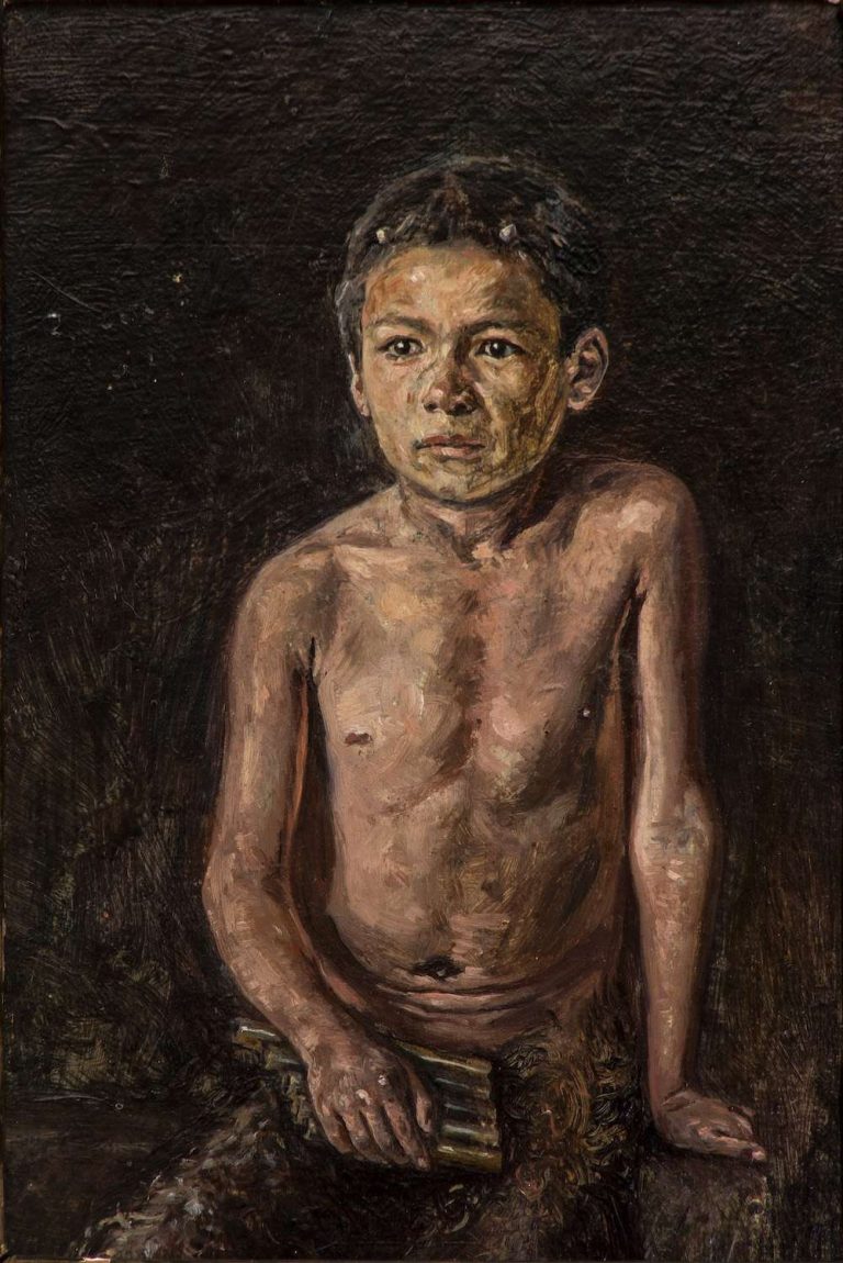 Fauno niño, obra de Julio Ruelas (1896)