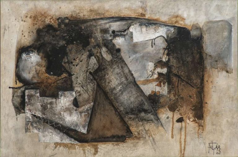 Sin título de la serie encuentro, obra de Manuel Felguérez (2000)