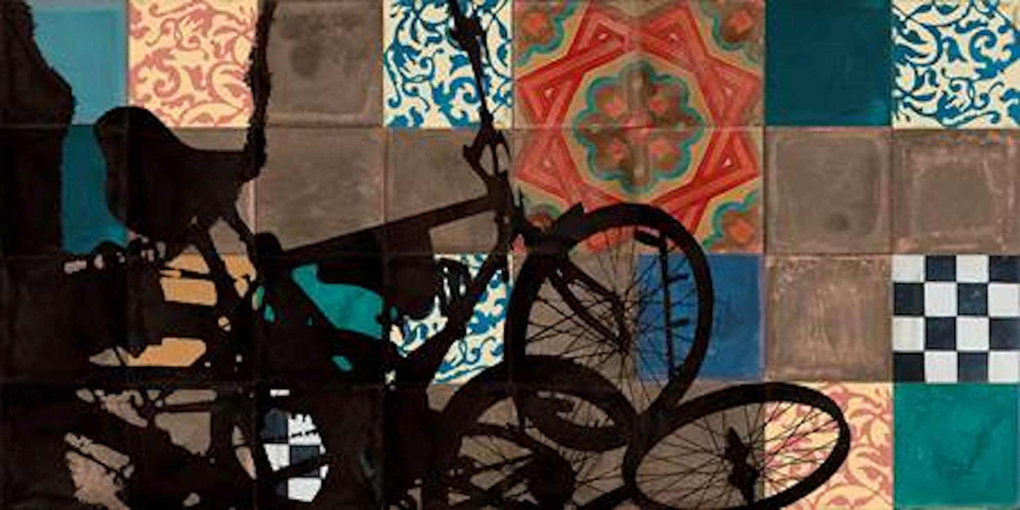 Baldosas/Bicicletas, obra de Mauricio Cervantes (S.F.)