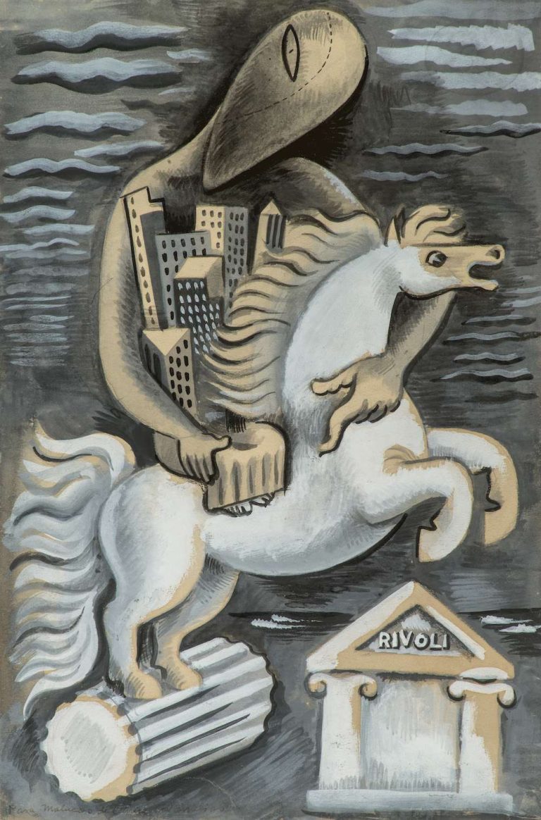 Gloria Swanson a la manera de Chirico, obra de Miguel Covarrubias (1936)