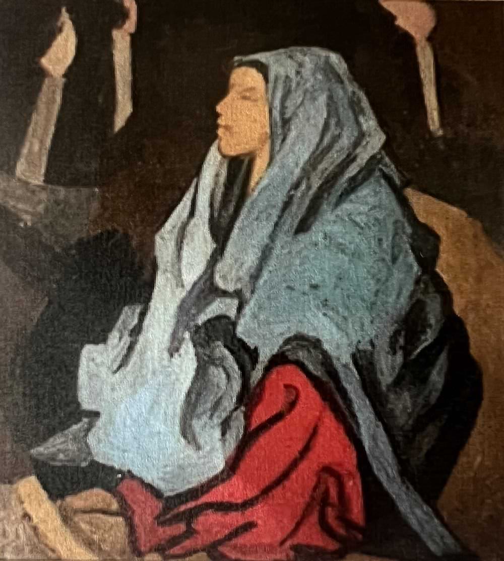 Mujer con Velas, obra de Pablo O´Higgins (1943)
