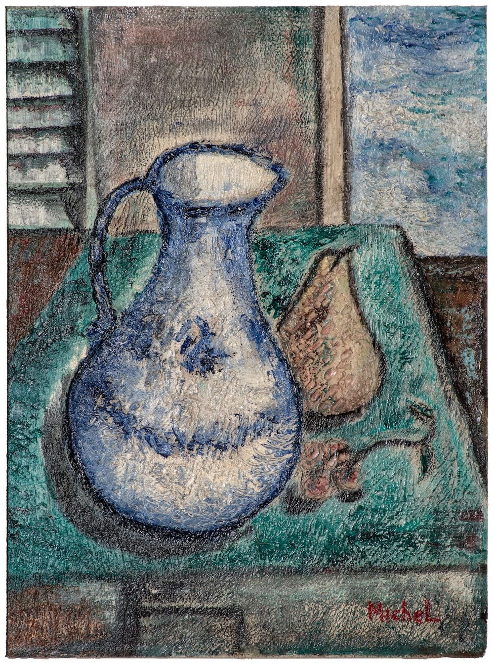 Naturaleza muerta, obra de Alfonso Michel (1954)