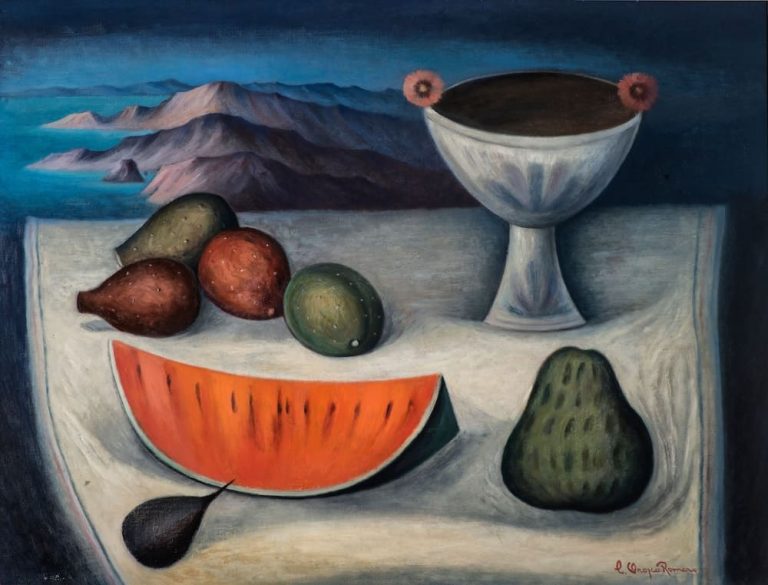 Naturaleza muerta con pitayas, obra de Carlos Orozco Romero (1962)