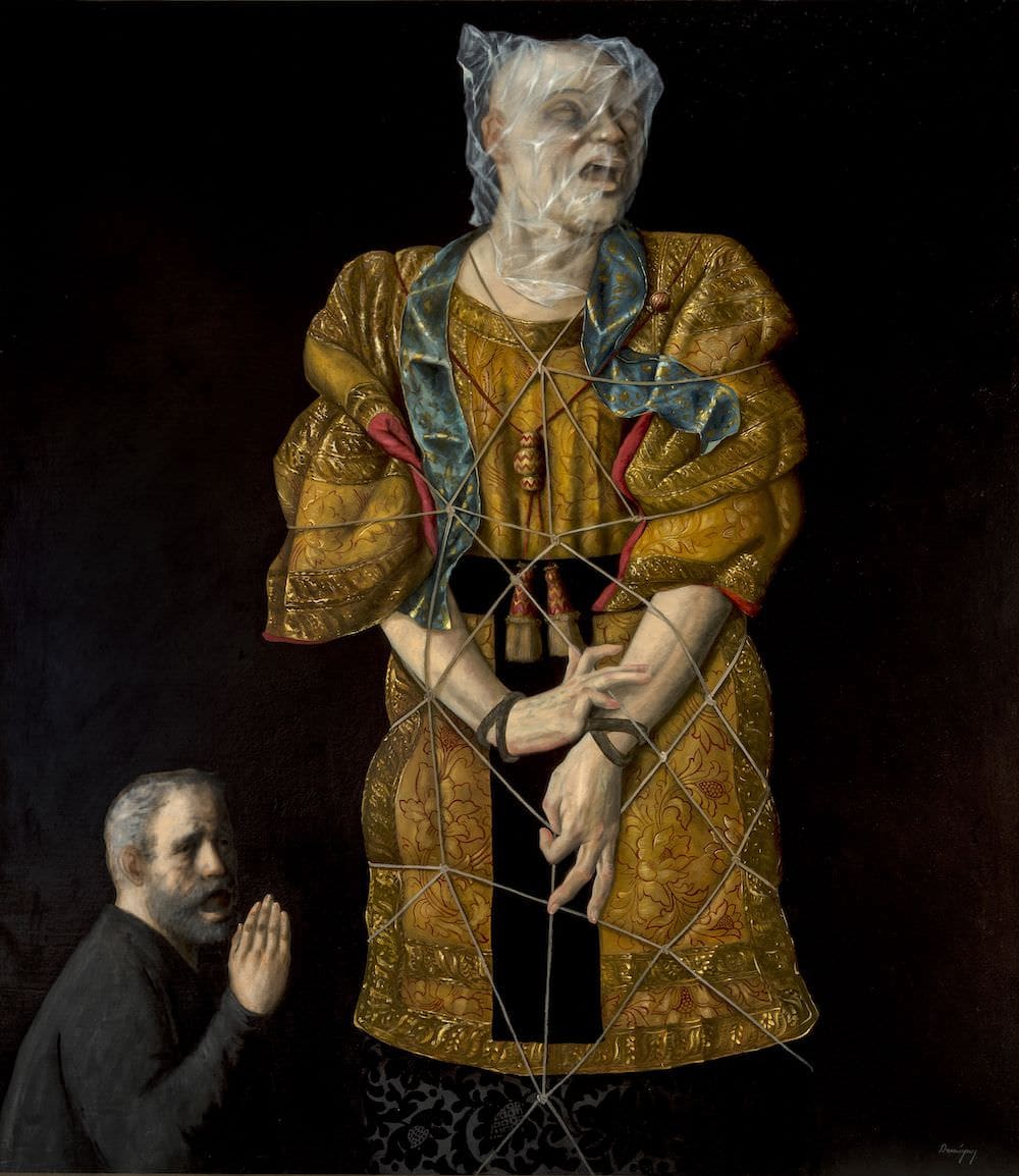 Pan de angustia, agua de aflicción, obra de Benjamín Domínguez (1999)