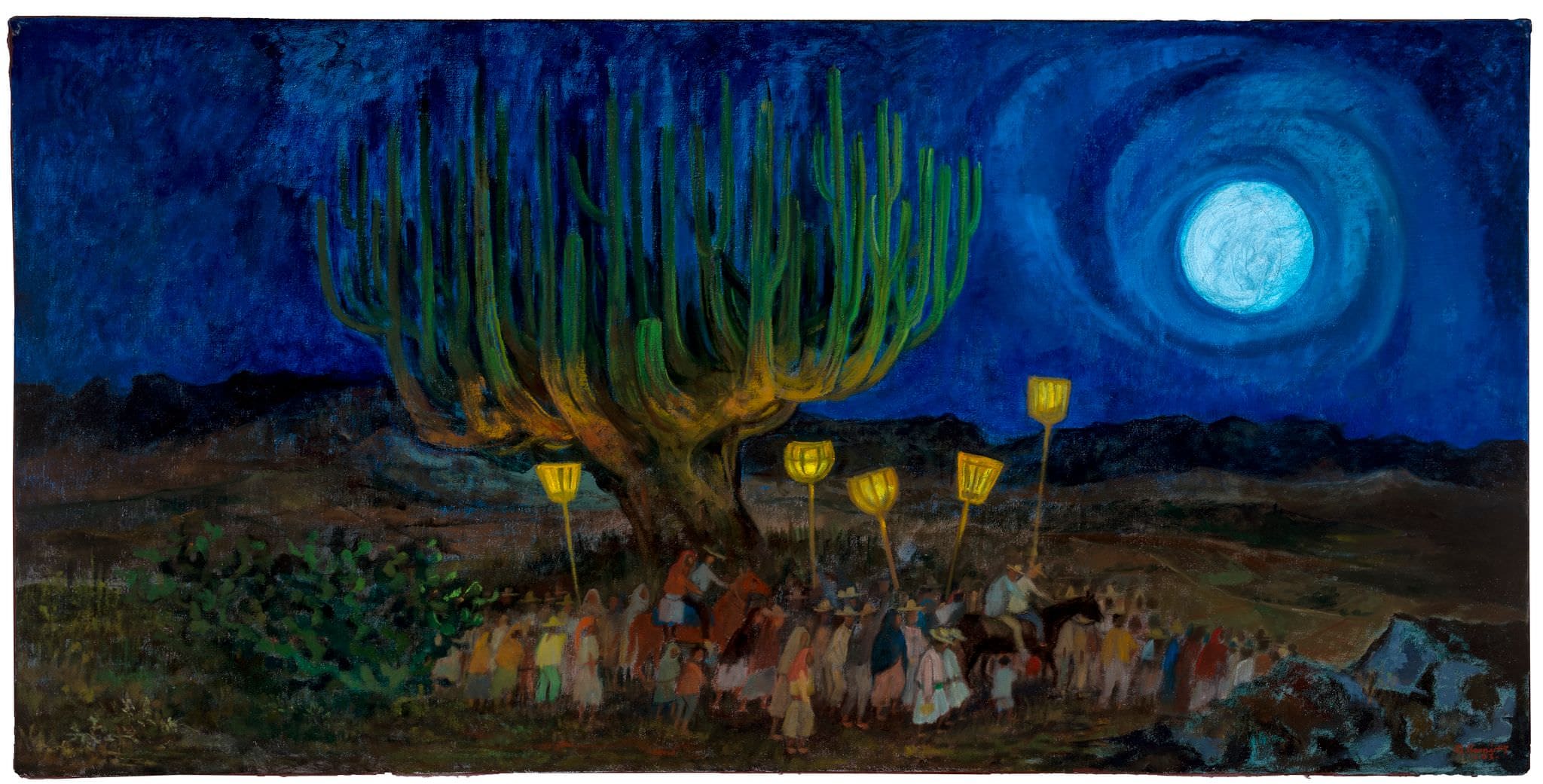 Procesión nocturnal, obra de Antonio Ramírez (2003)