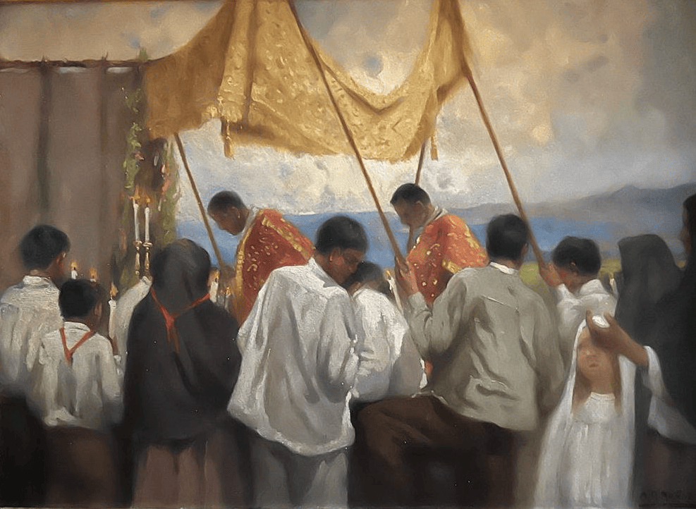 Procesión, obra de Armando García Núñez (s.f.)