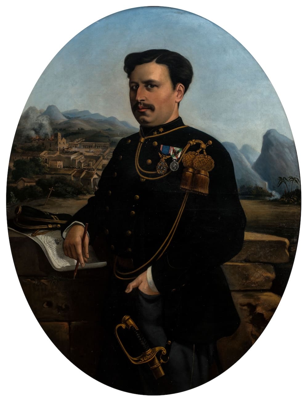 Retrato de militar, obra de Jean Moreau (1871)