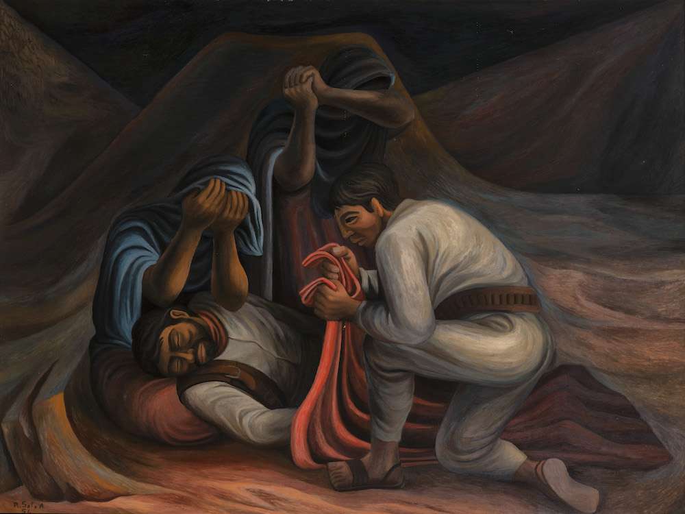 El guerrillero muerto, obra de Rosendo Soto Álvarez (1956)