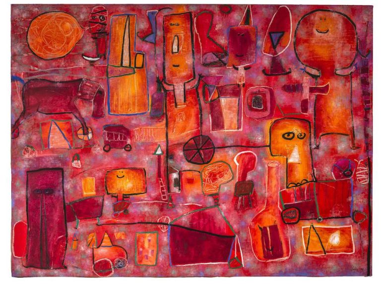 Niños jugando, obra de Rubén Leyva (1998)