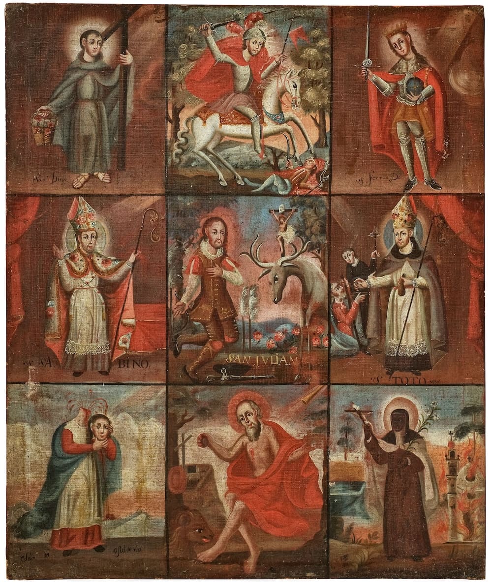 Santos y vírgenes mártires, obra de Anónimo (Siglo XVIII)