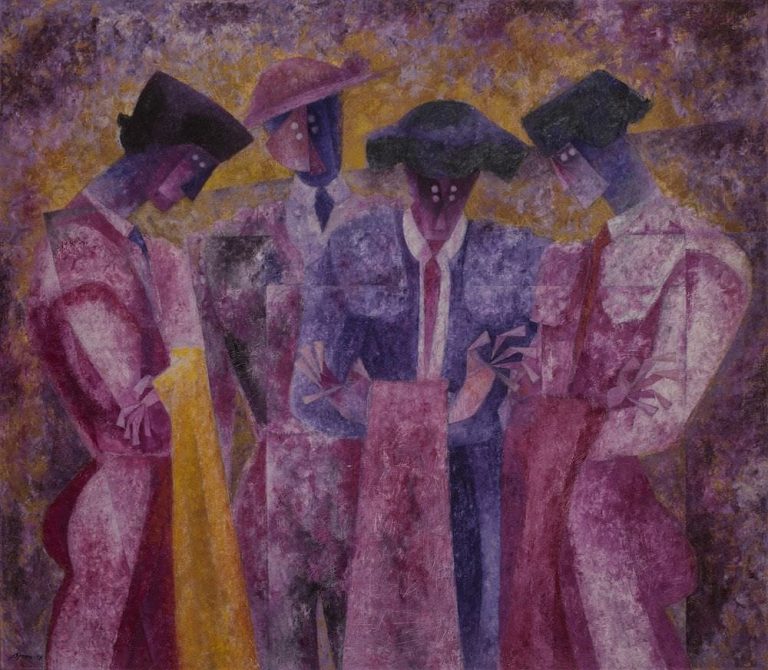 Toreros, obra de Byron Gálvez (1997)