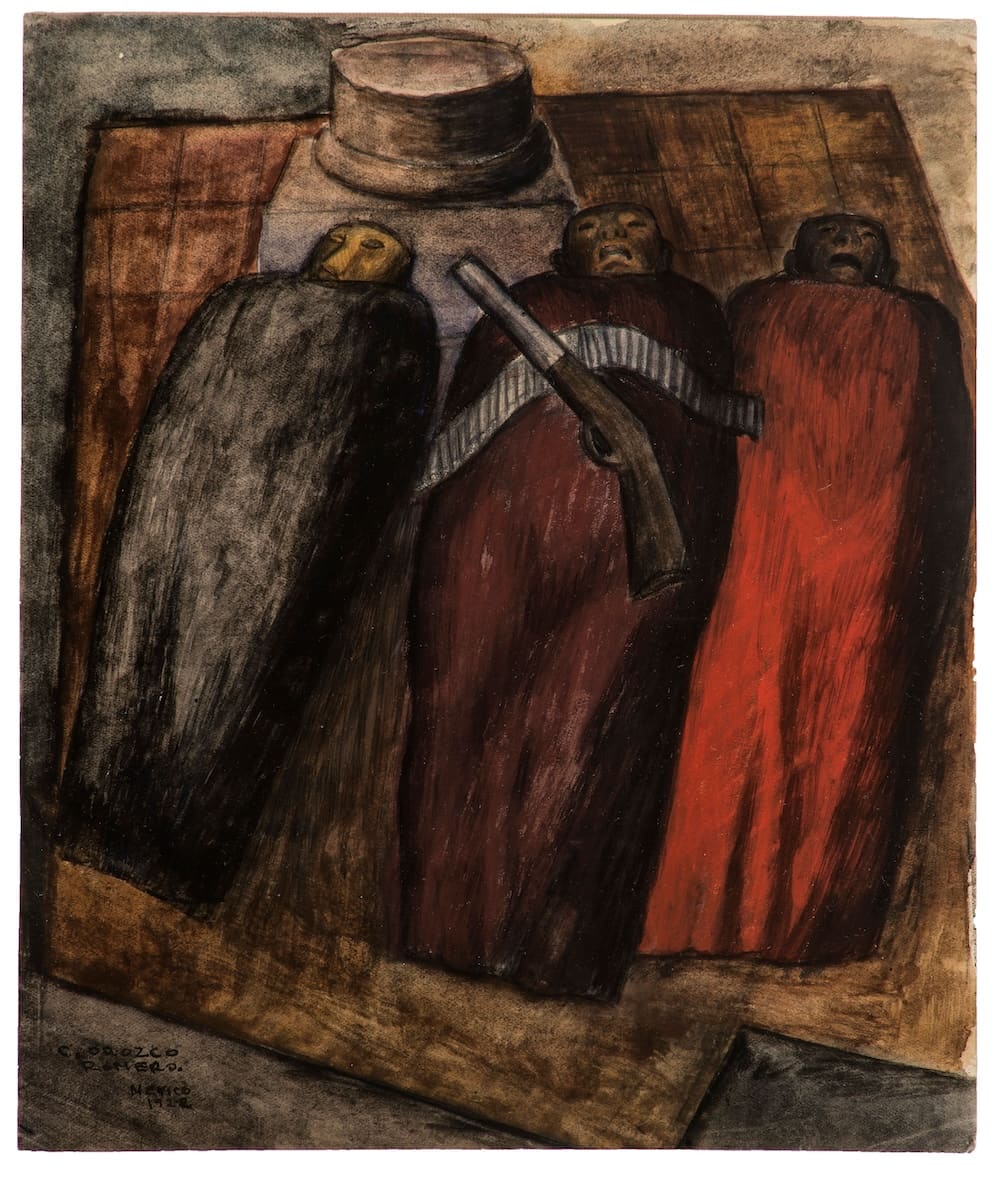 Zapatistas muertos, obra de Carlos Orozco Romero (1922)