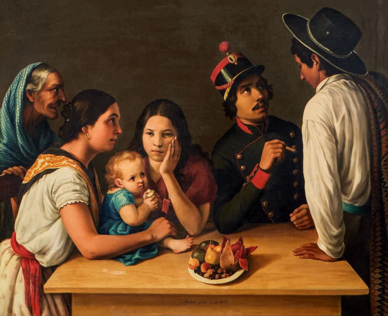 La Familia Mexicana, obra de Agustín Arrieta (1851)