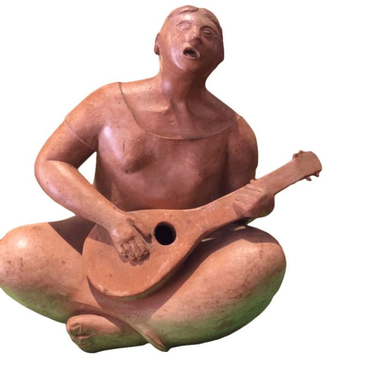 Mujer con Guitarra, obra de Felipe Guerra (s.f.)