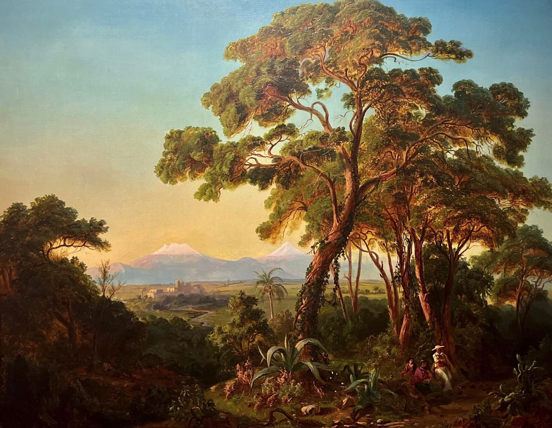 Valle de México desde la Hacienda de los Morales, obra de H.Neubauer (1858)